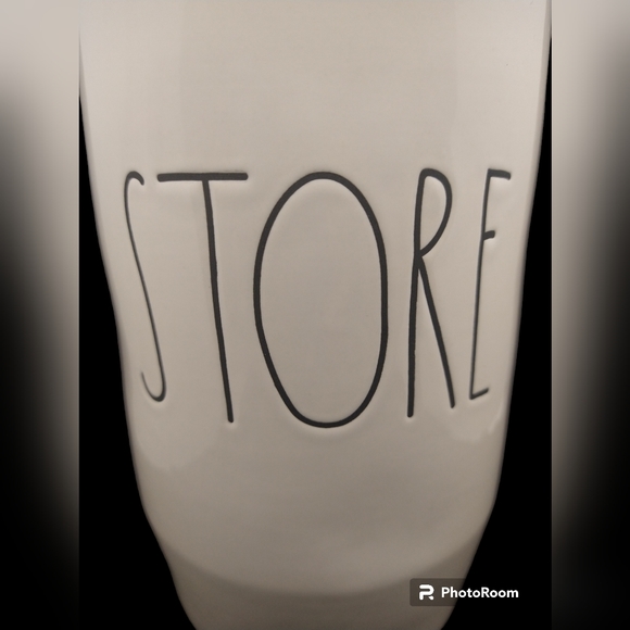 Rae Dunn "STORE" Ceramic Canister - Color: WHITE - Picture 2 of 12
